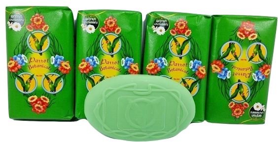 Parrot Thai Herbal Soap Citronella Clove Antioxidant Dermatitis Acne Anti-fungal