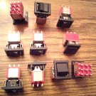 Lots of 10: E-Switch 3003P1R6BLKM1QEBLK Rocker Switches