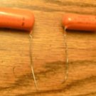 Pair of Vintage Sprague Orange Capacitors