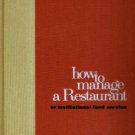 How to Manage a Restaurant / Institutional Food Service :: FREE Shipping
