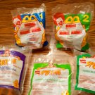 Lot of 5 NIP McDonald's Marvel Spiderman Happy Meal Toys FREE Shipping