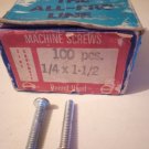 Lot of 80: 1/4 x 1 1/2 Round Head Machine Screws FREE Shipping Lot of 80: 1/4 x 1 1/2 Round Head Machine Screws FREE Shipping