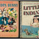 Lot of 2: Little Golden Books First Editions: LITTLE INDIAN and GRANDPA BUNNY   FREE Shipping