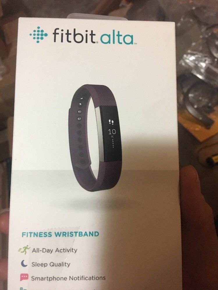 Open Box Fitbit Alta Plum Large Wristband Activity Tracker Smart Watch   Band