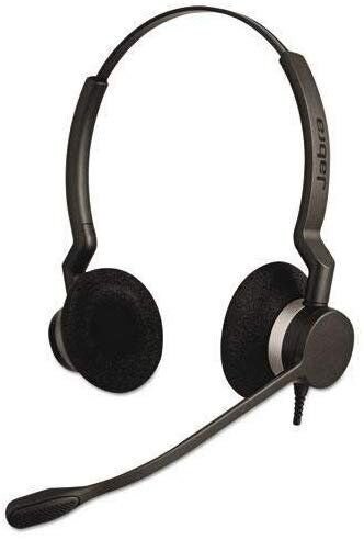 Jabra Biz 2300 QD Duo On-Ear Stereo Phone Headset with Quick Disconnect Cord...