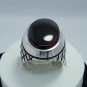 Natural Dark Black Red Yemeni Aqeeq Ring Yamni Akik Ring 925 Sterling Silver Men's Handmade Ring