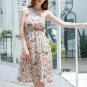Floral Printed Strap Slip Dress Fit and Flare Dress