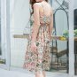 Floral Printed Strap Slip Dress Fit and Flare Dress
