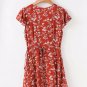 Tropical Slim Printed Irregular Ruffled Dress