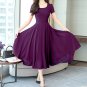 Women's Slim Short Sleeve V Neck Long Dress MIDI Dress