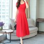 Women's Slim Short Sleeve V Neck Long Dress MIDI Dress