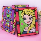 Children DIY Creative Snowflake Mud Pearl Mud Rainbow Painting Board
