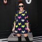 24 Colors Loose Large Size Printed Dress Medium Long Style Bottoming Shirt