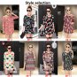 24 Colors Loose Large Size Printed Dress Medium Long Style Bottoming Shirt