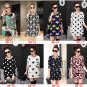 24 Colors Loose Large Size Printed Dress Medium Long Style Bottoming Shirt