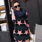 24 Colors Loose Large Size Printed Dress Medium Long Style Bottoming Shirt