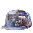 Popular 3D Skull Full Printed Flat Brim High Quality Cotton Fashion Men Women Snapback Baseball Cap