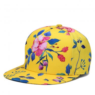 Floral Pattern Baseball Hat Men Women Fashion Cap 3D Print Cotton Snapback Cap