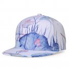 Lotus 3D Printing Fashion Men Women Hip Hopn High Quality Cotton Cheap Flat Brim Baseball Cap