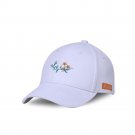 White Cotton Sport Caps Fashion Men Ladies Embroidery Floral Pattern Baseball Hats