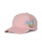 Pink Women Baseball Cap Butterfly Embroidery High Quality Suede Fabric Snapback Fashion Sports Hat