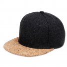 Dark Gray Winter Caps Cotton Imitation Wool Hats Simple Flat Brim Snapback Men Women Baseball Cap