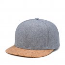 Gray Winter Baseball Caps Cotton Imitation Wool Hats Simple Flat Brim Snapback Men Women Sports Cap