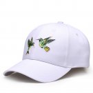 White Hip Hop Baseball Caps Birds Embroidered High Quality Fashion Men Women Cotton Sport Hat
