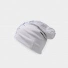 Men Women Skullies Beanies Light Gray Letter Print Sport Hat Double Layer Soft Cotton Winter Caps