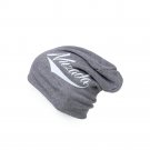 Dark Gray Skullies Beanies Letters Printed Knitted Cap Bonnet Double Layer Cotton Women Men Hats