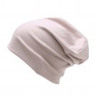 Pink Fashion Beanies Skullies Cap Women Solid Color Double Layer Cotton Simple Winter Skull Hat