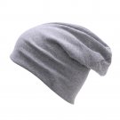 Fashion Beanies Skull Cap Dark Gray Solid Color Double Layer Cotton Hat Men Women Winter Skullies