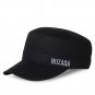 Fashion Flat Top Military Cap Black Cotton Letter Embroidered Baseball Caps Men Women Visor Hat