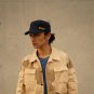 Fashion Flat Top Cap Dark Blue Sun Hat Letters Embroidered Cotton Men Women Military Baseball Caps