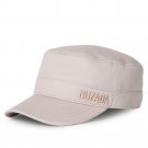 Beige Fashion Flat Top Cap Letters Embroidered Cotton Baseball Caps Men Women Military Sports Hat