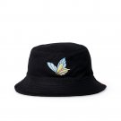 High Quality Bucket Hats Black Cotton Men Women Outdoor Sports Fashion Butterfly Embroidery Sun Hat