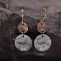 Women's Fashion Design Round Drop Earrings Antique Silver Vintage Dangle Earring