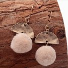 Fashion Jewelry Earrings Handmade Pink Plush Ball Pendant Earrings Charm Vintage Drop Earrings