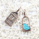 Creative Birdcage Asymmetric Drop Earrings Fashion Women Earring Jewelry Alloy Long Pendant Earrings
