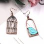 Creative Birdcage Asymmetric Drop Earrings Fashion Women Earring Jewelry Alloy Long Pendant Earrings