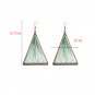 Fashion Women Earrings Unique Triangle Drop Earrings Green Art Thread Tassel Design Vintage Earrings
