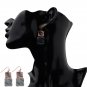 Alloy Square Drop Earrings Vintage Twist Design Copper Pendant Ethnic Earring for Women Jewelry
