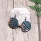 Punk Style Drop Earrings Retro Blue Alloy Fashion Round Spiral Earring Stylish Ear Jewelry For Women