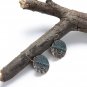 Punk Style Drop Earrings Retro Blue Alloy Fashion Round Spiral Earring Stylish Ear Jewelry For Women