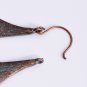 Vintage Big Drop Earrings Antique Blue Copper Dangle Earrings For Women Bohemian Jewelry
