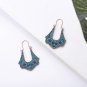 Vintage Big Drop Earrings Antique Blue Copper Dangle Earrings For Women Bohemian Jewelry