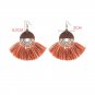 New Bohemian Vintage Drop Earrings Geometric Shaped Women Earrings Fashion Woolen Tassel Earrings