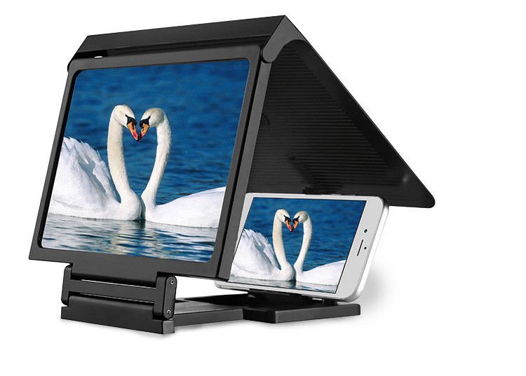 Mobile Phone Screen Magnifier Video Display Folding Enlarged Holder Black