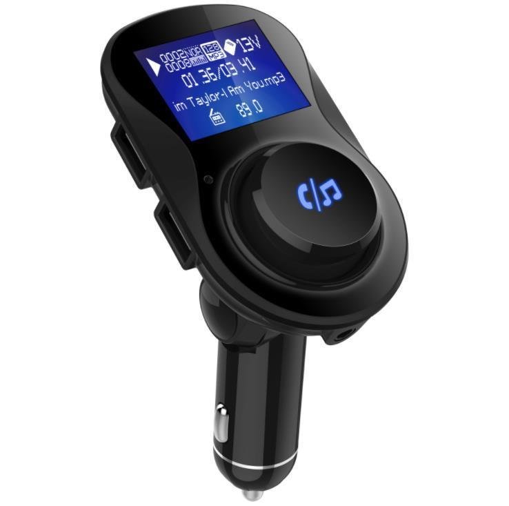 Car Bluetooth 4.2+EDR MP3 Player FM Transmitter 1.4 inch LCD Screen Car Charger