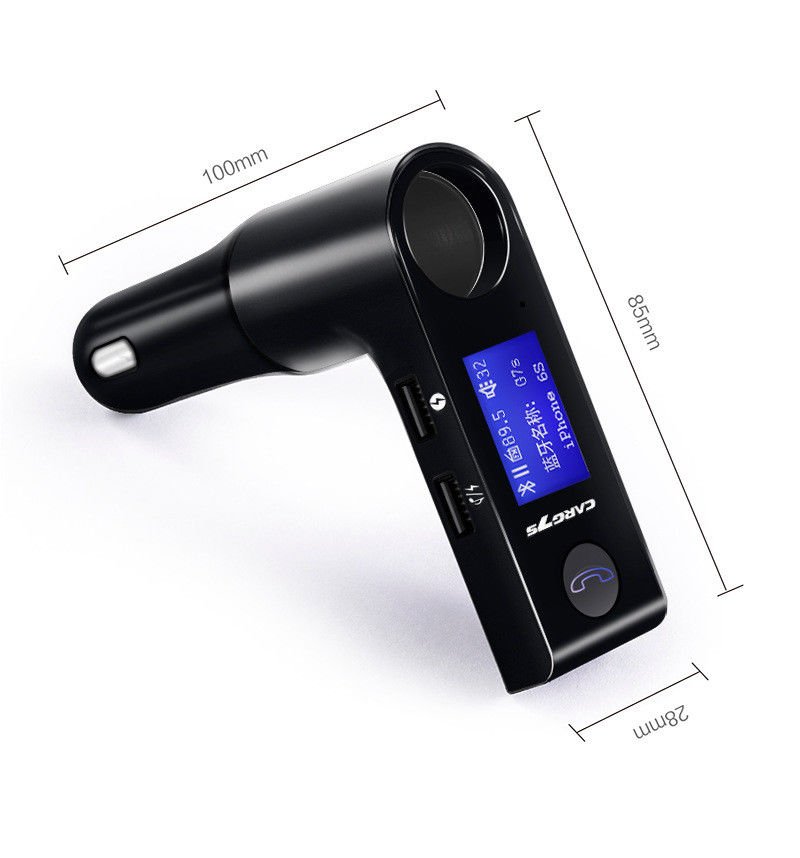 G7S Bluetooth Car Kit Handsfree FM Transmitter A2DP MP3 Player Cigarette Lighter